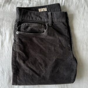 J.Crew 484 Slim-fit pant in corduroy, 31 x 30 in True Graphite, EUC